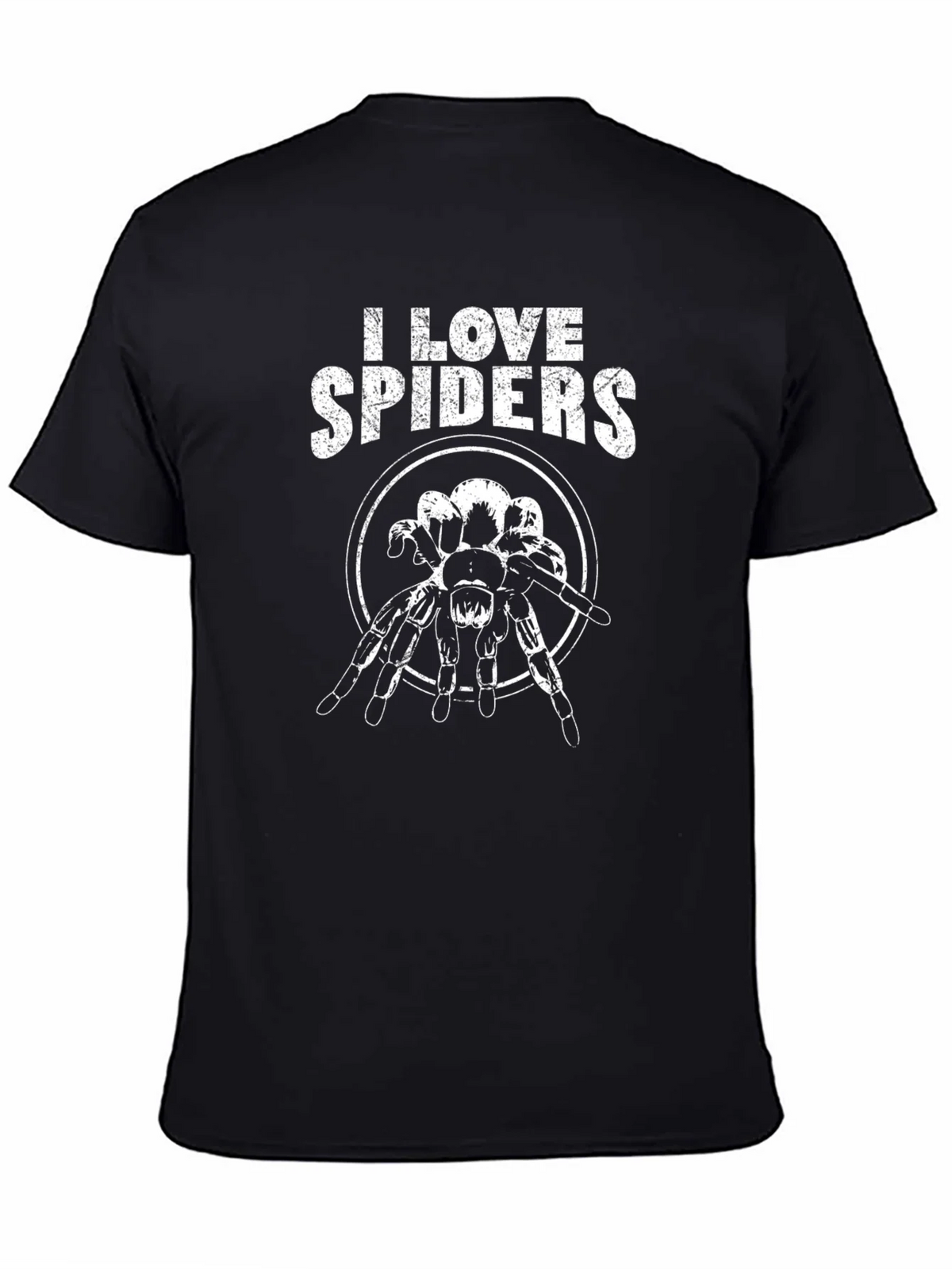 I Love Spiders Graphic Tee - Black Cotton T-Shirt product image 2