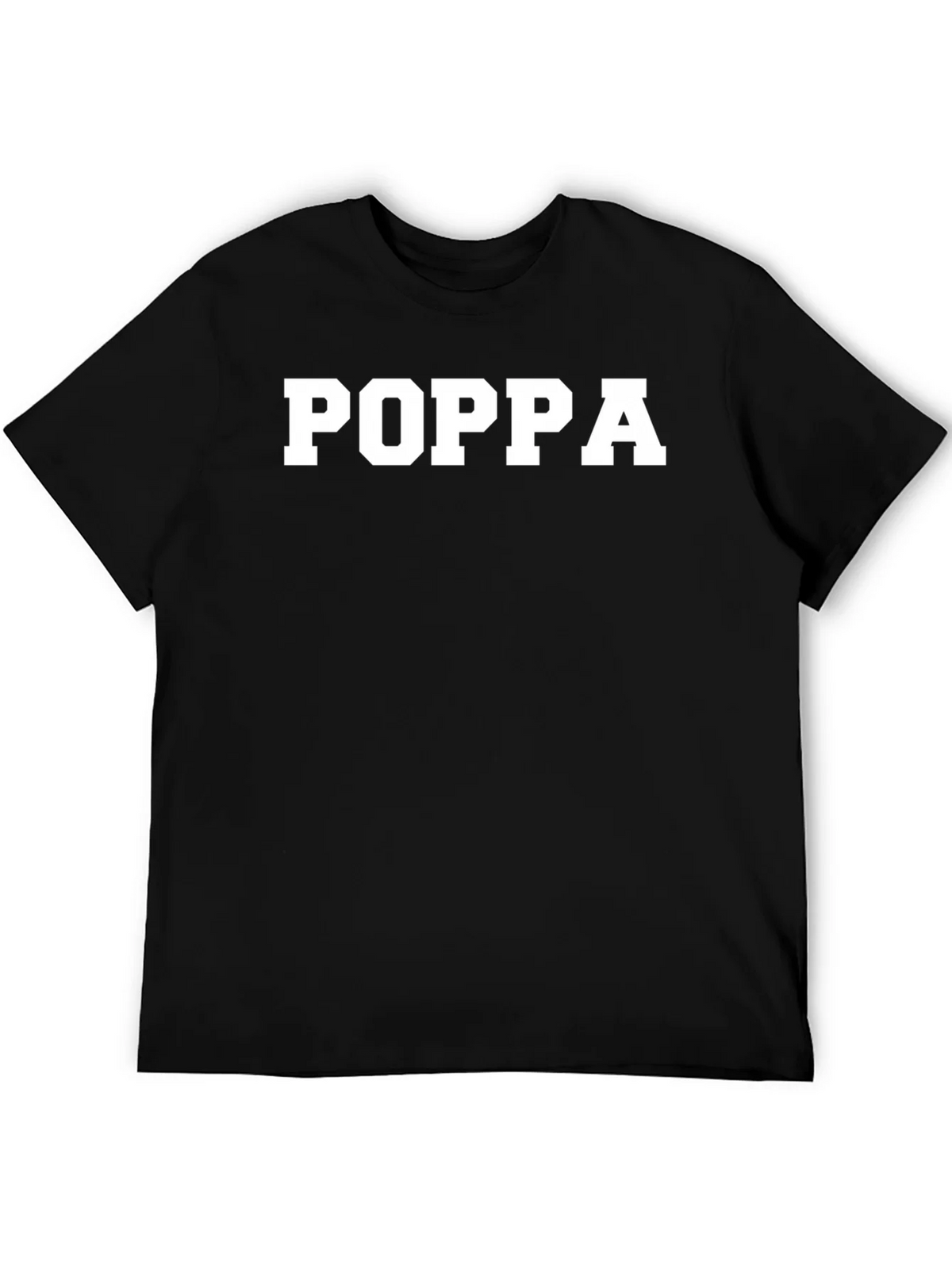 POPA Graphic Tee - Solid Black Cotton Blend product image 3