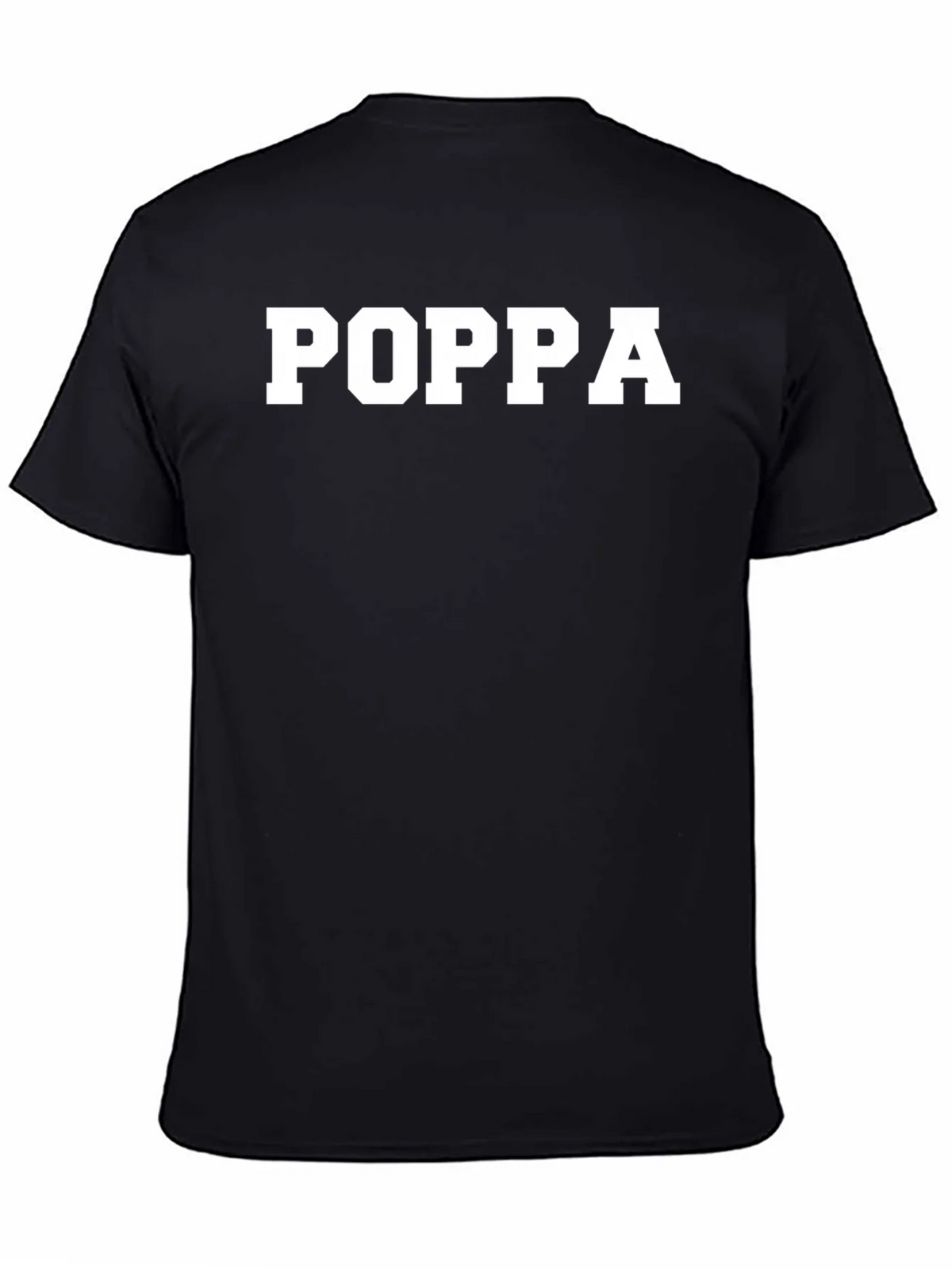 POPA Graphic Tee - Solid Black Cotton Blend product image 2