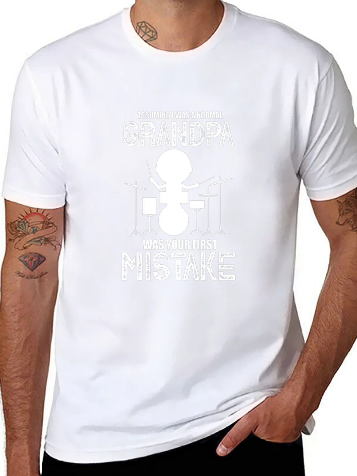 Grandpa Drummer Graphic Tee product image 6