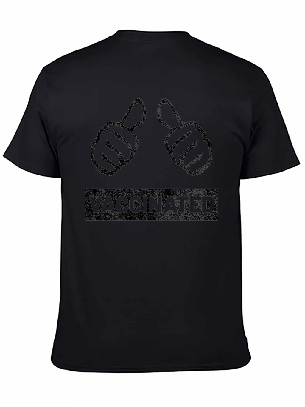 Vaccinated Thumbs Up Graphic T-Shirt product image 4