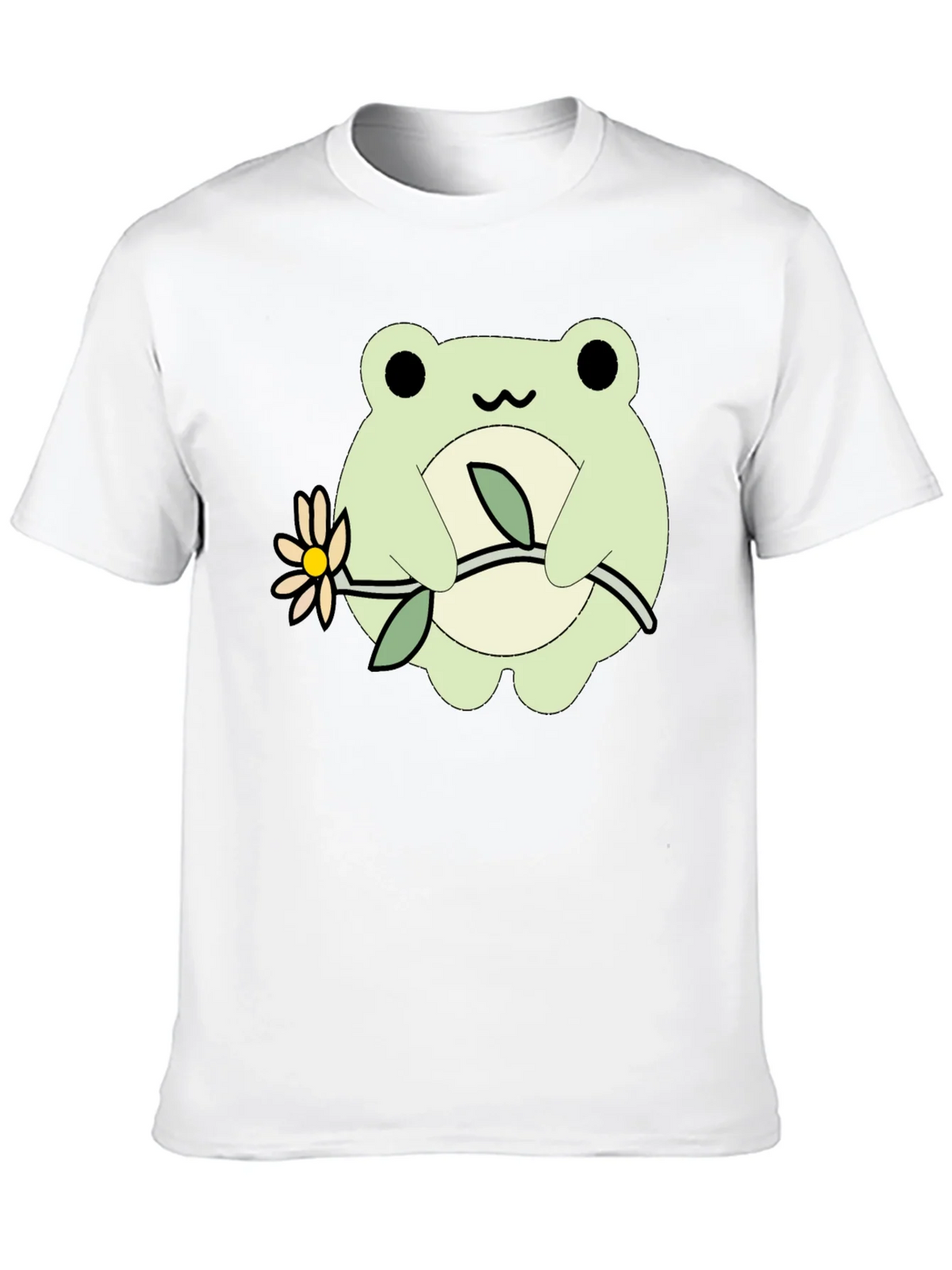 Cute Frog Holding Flower Graphic T-Shirt product image 2