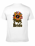 Team Bride Flower Vinyl Record Graphic T-Shirt product image 1