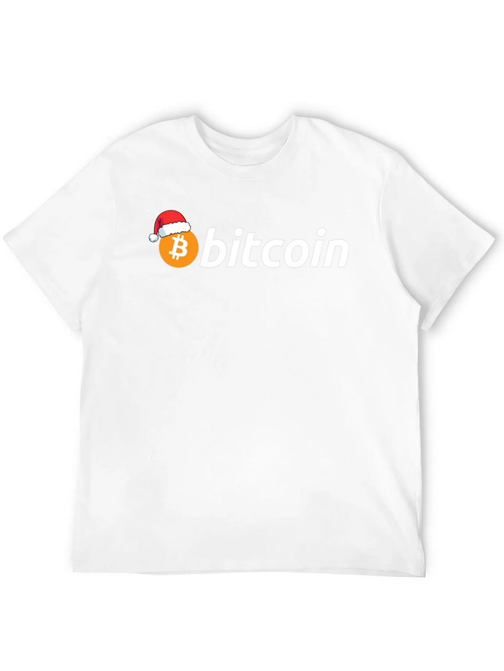 Bitcoin Santa Hat Black Graphic Tee