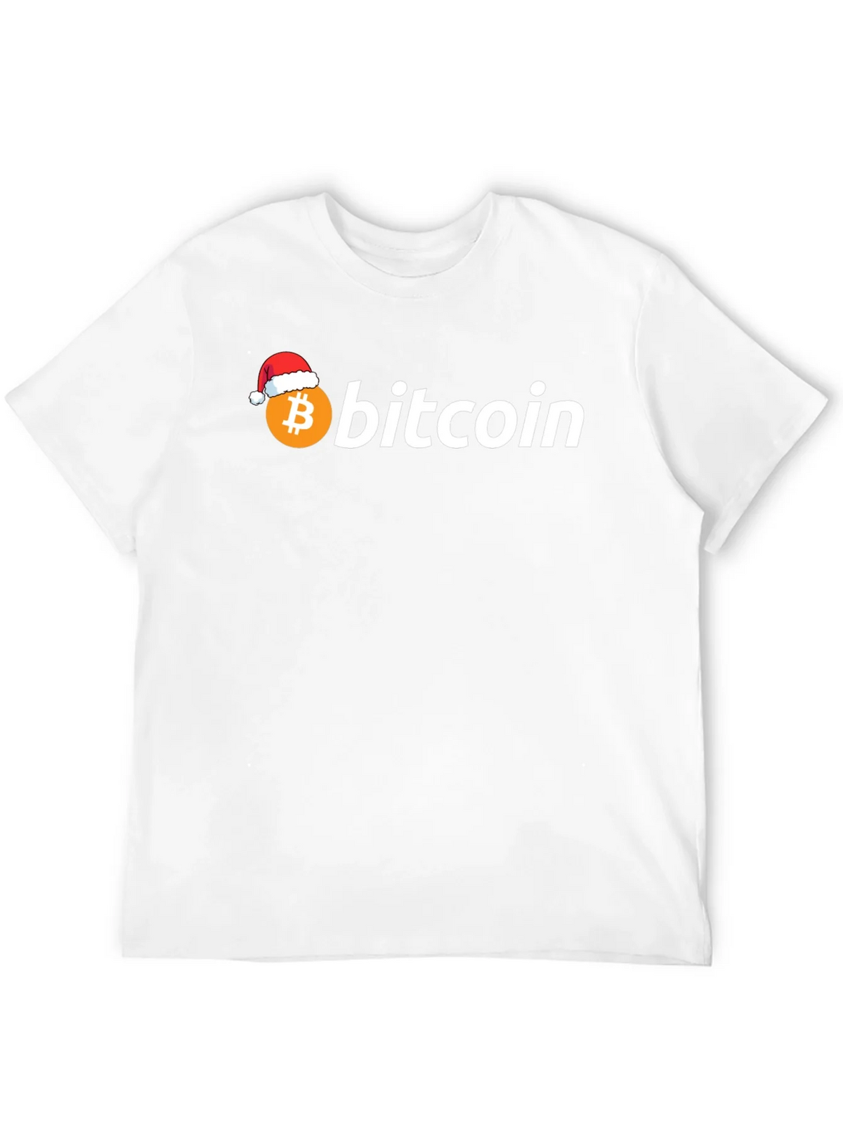 Bitcoin Santa Hat Black Graphic Tee