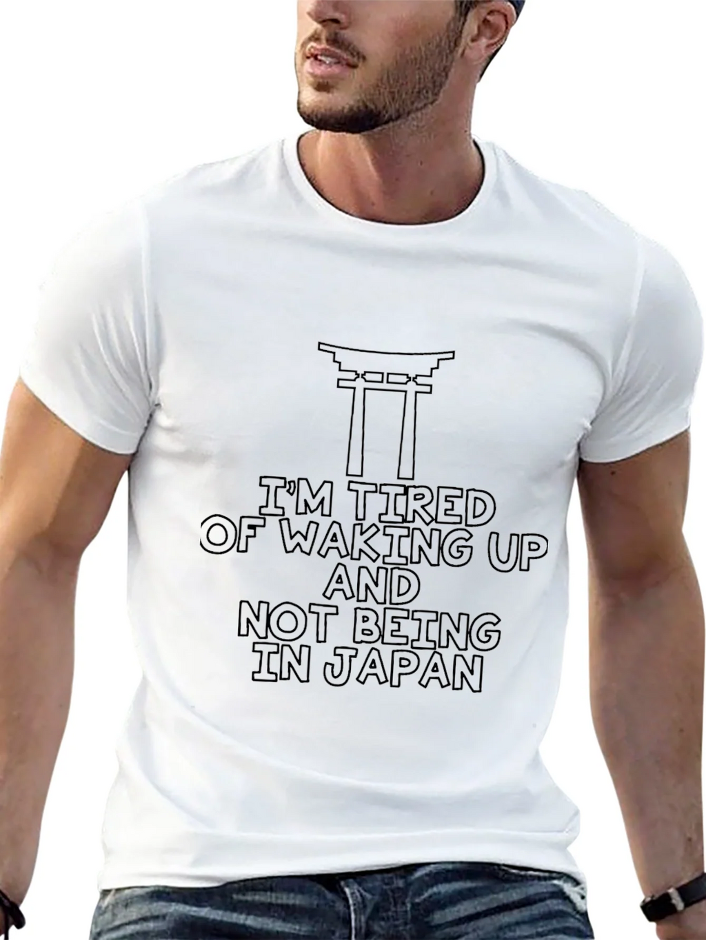 Tired of Japan Graphic Tee - Unisex Cotton T-Shirt product image 4