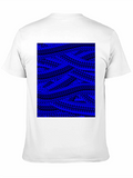 Abstract Blue Pattern Graphic Tee product image 1