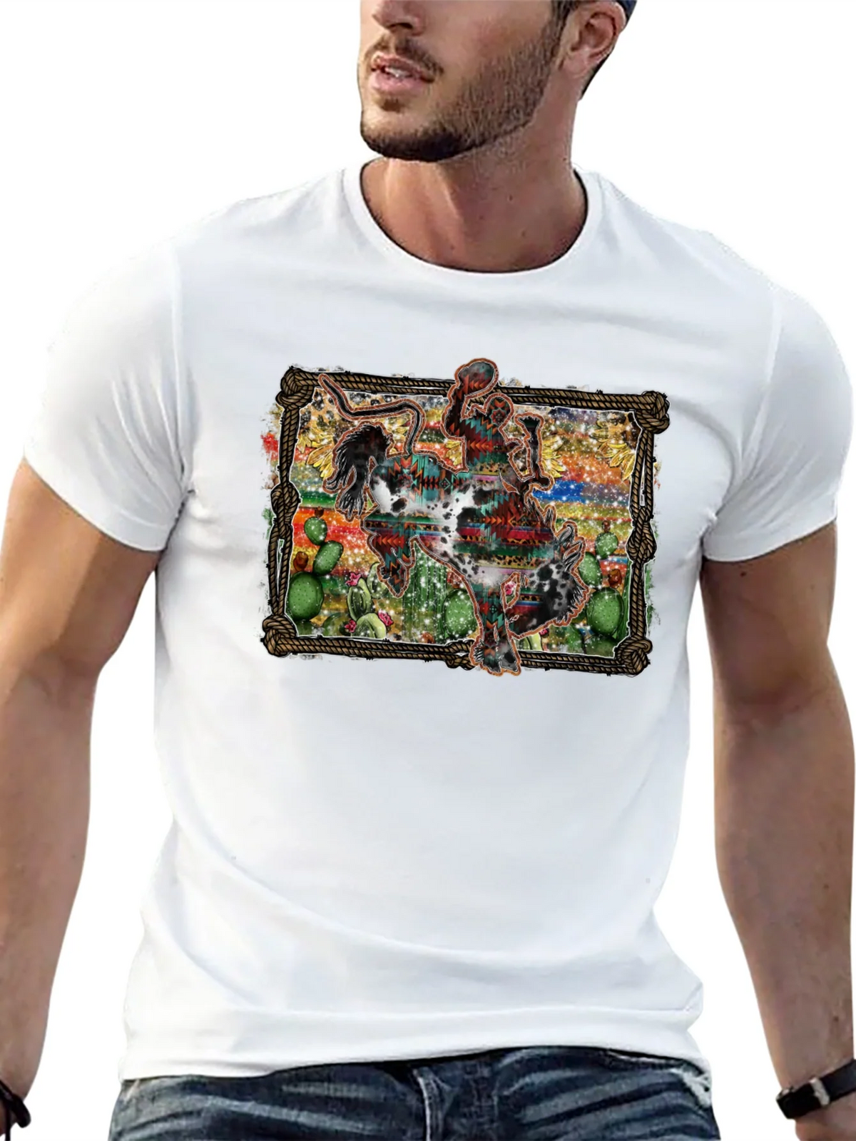 Cowboy Rodeo Graphic T-Shirt product image 7