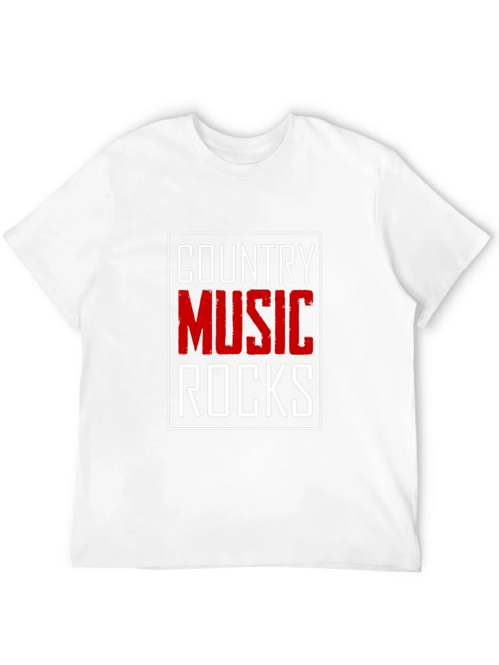 Country Music Rocks T-Shirt Black Cotton Tee product image 5