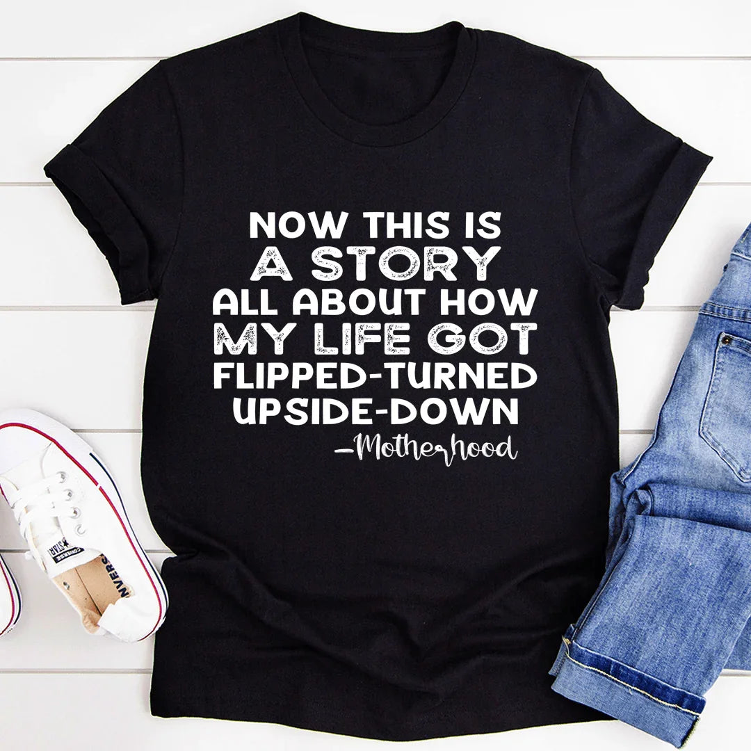 Heartfelt Motherhood Graphic T-Shirt – \"A Story About product image 2