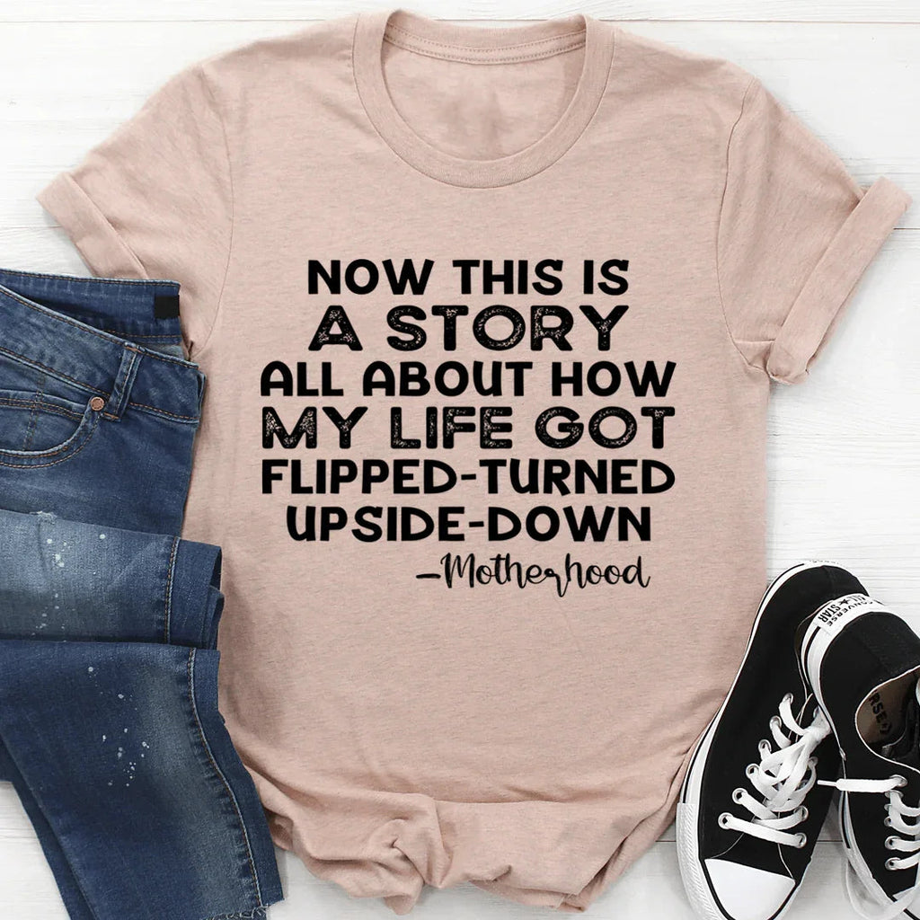 Heartfelt Motherhood Graphic T-Shirt – \"A Story About product image 4