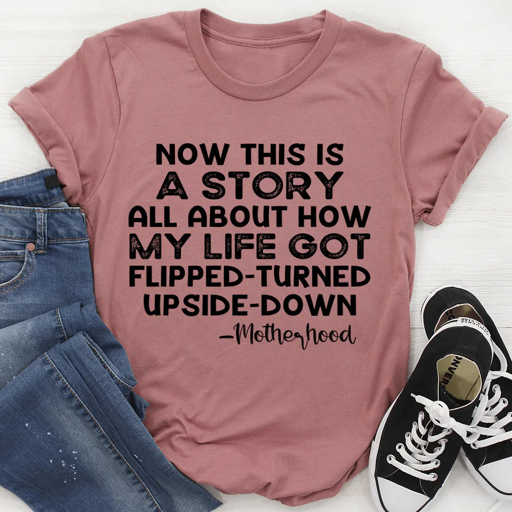 Heartfelt Motherhood Graphic T-Shirt – \"A Story About product image 3