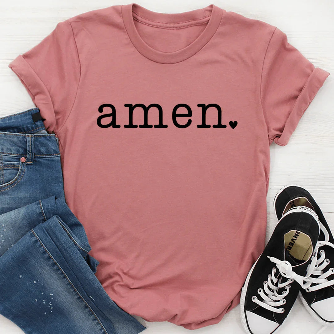 \"Amen\" – Inspirational Christian Faith Graphic Shirt product image 1
