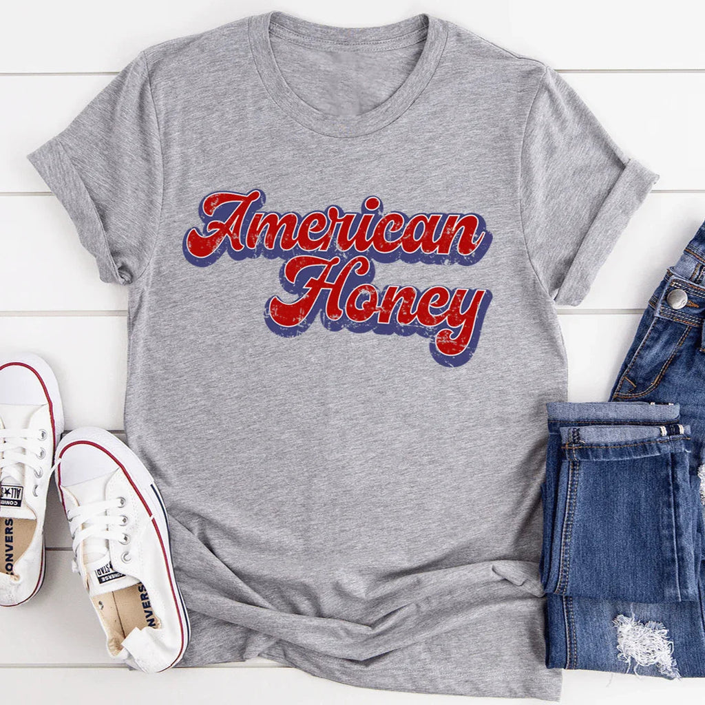 Vintage Country Western Graphic Top – \"American Honey\" product image 2