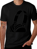 Cool Headphones Graphic Black T-Shirt product image 1