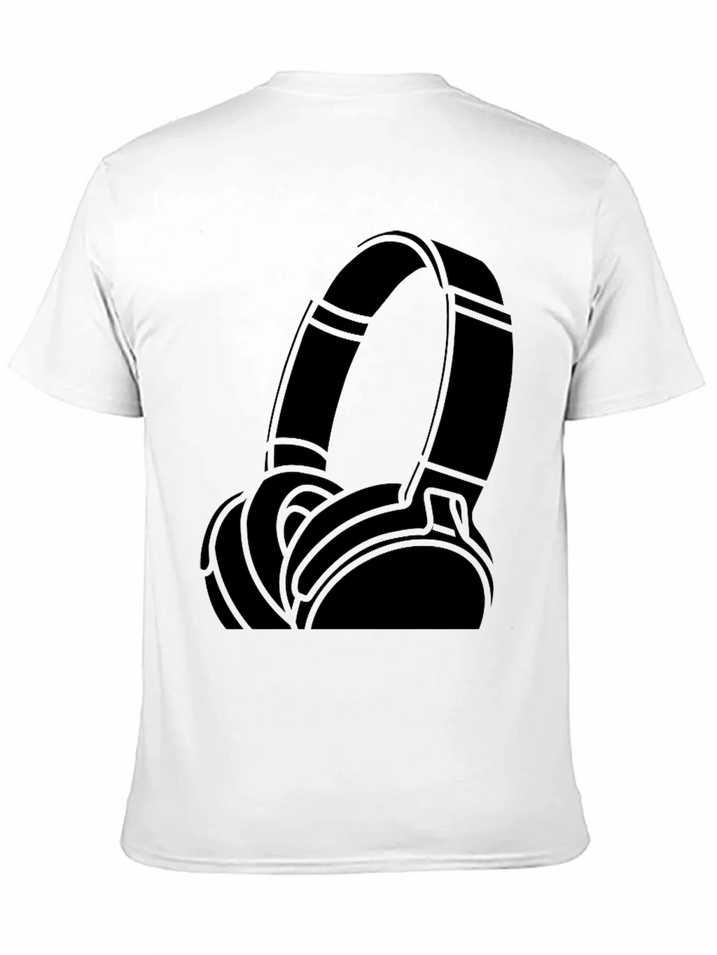 Cool Headphones Graphic Black T-Shirt product image 9