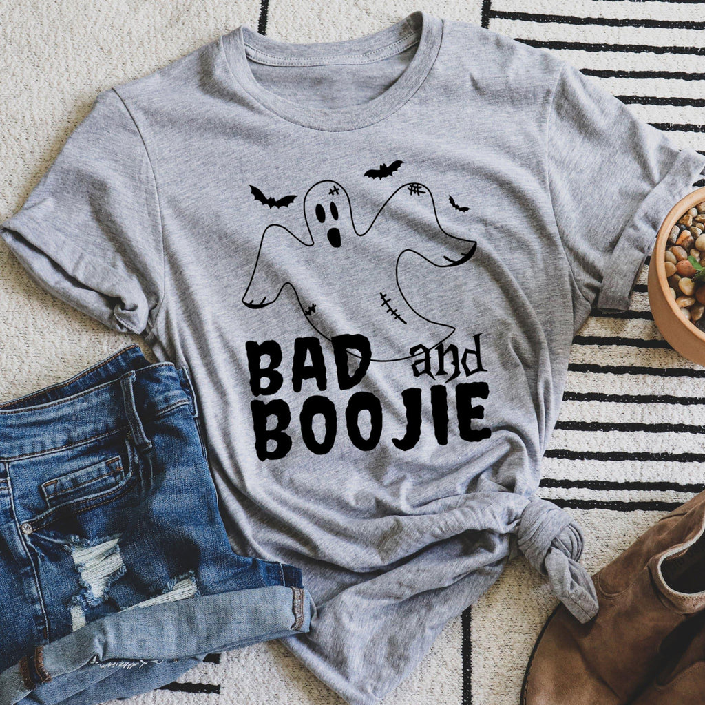 Funny Halloween Ghost Graphic Tee – Bad and Boojie product image 4