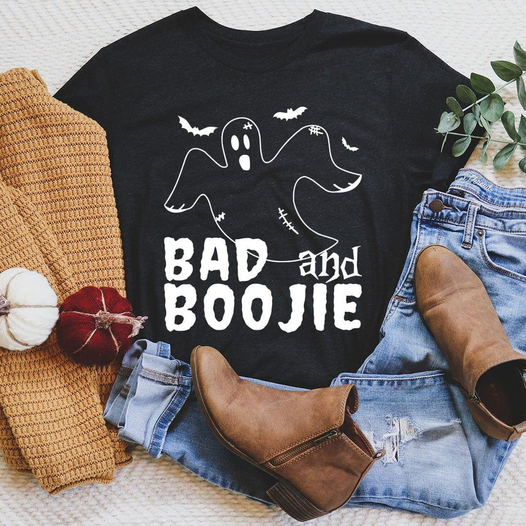 Funny Halloween Ghost Graphic Tee – Bad and Boojie product image 3
