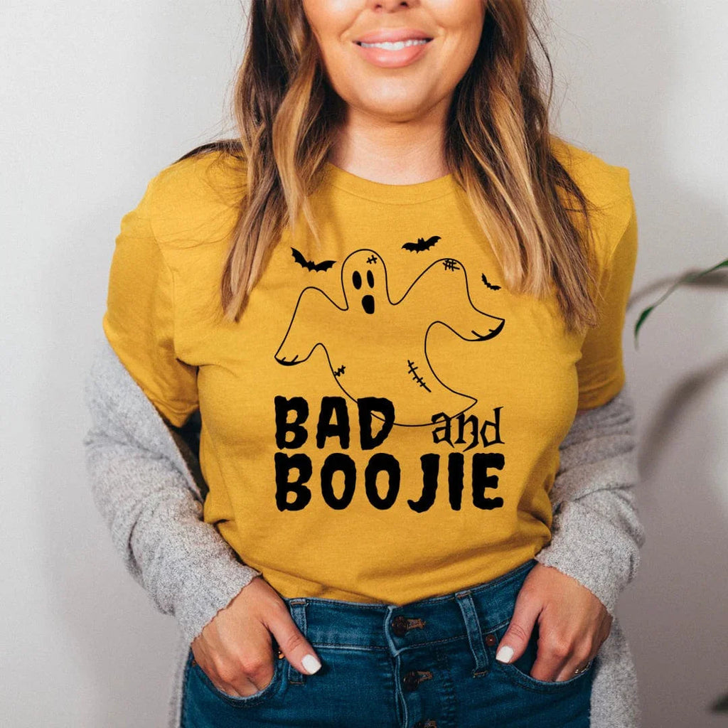 Funny Halloween Ghost Graphic Tee – Bad and Boojie product image 1