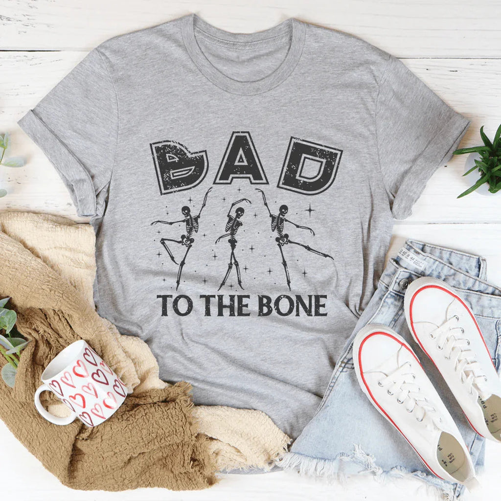 \"Bad To The Bone\" – Retro Rock Skull Edgy Graphic Shirt product image 1