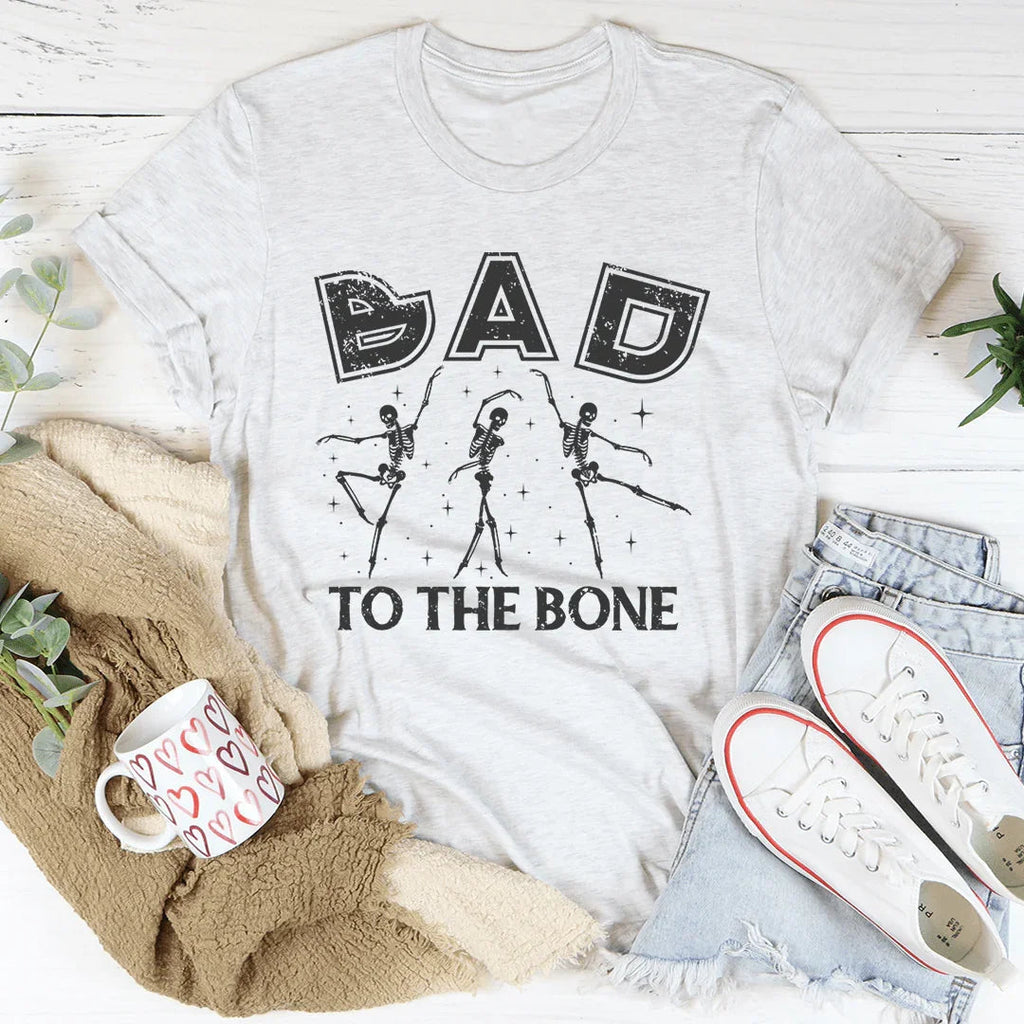 \"Bad To The Bone\" – Retro Rock Skull Edgy Graphic Shirt product image 4