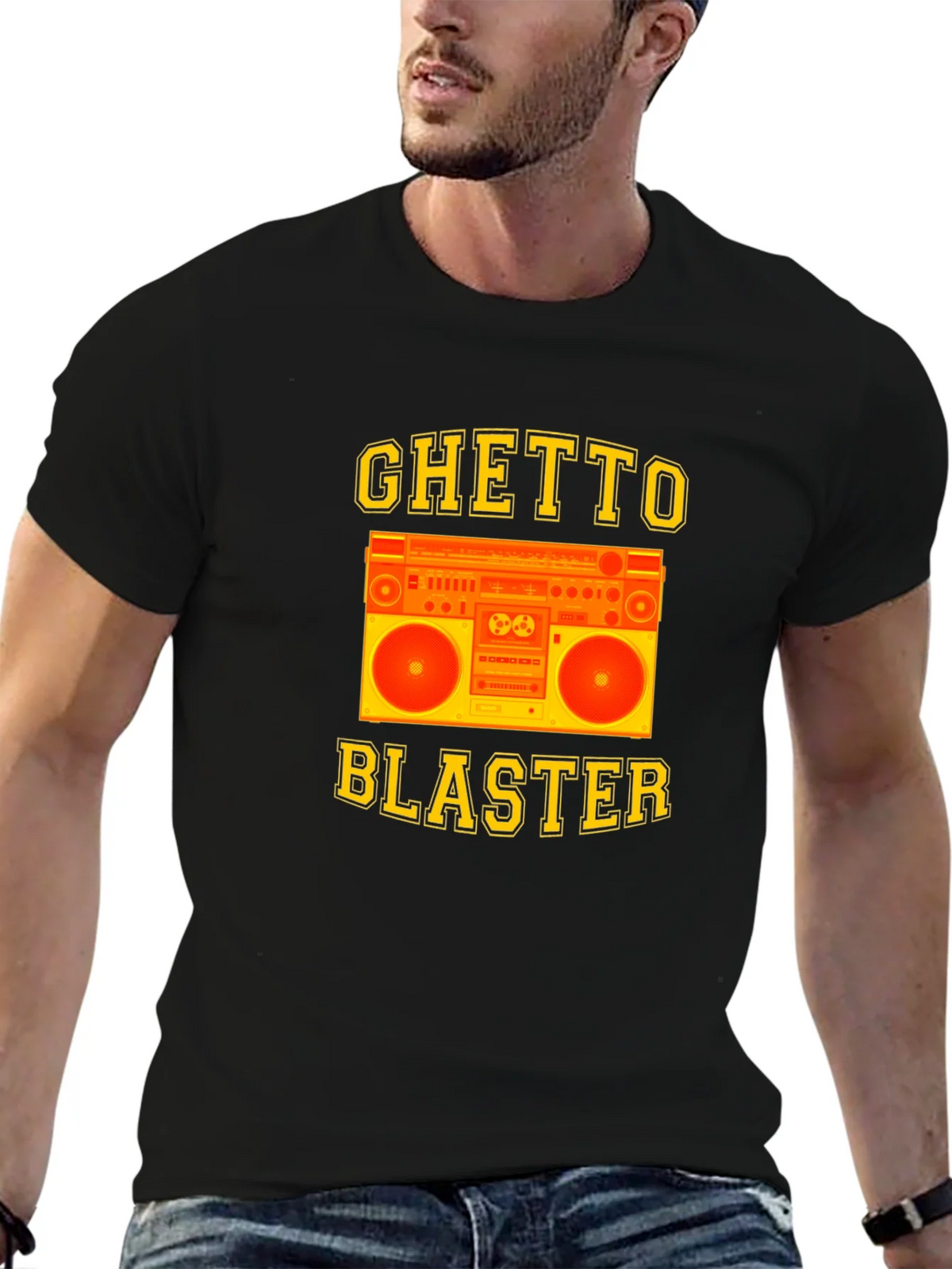 Ghetto Blaster Graphic Tee - Retro Boombox Design product image 5
