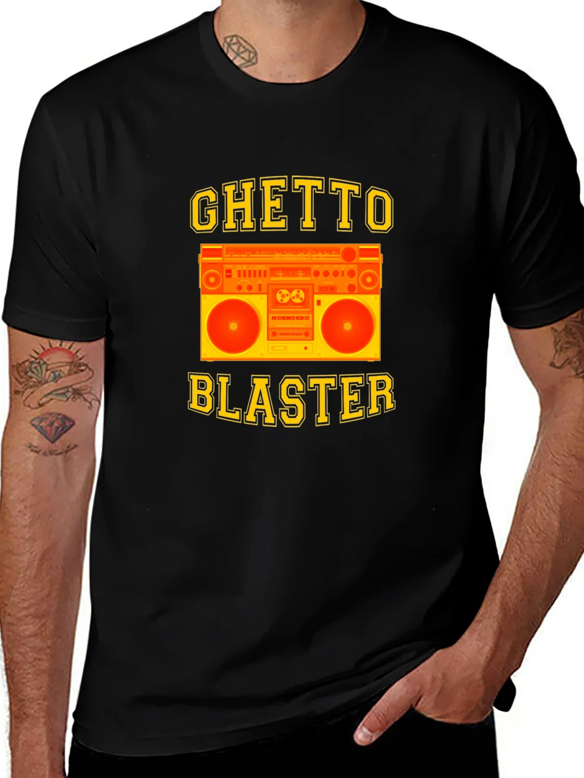 Ghetto Blaster Graphic Tee - Retro Boombox Design product image 1