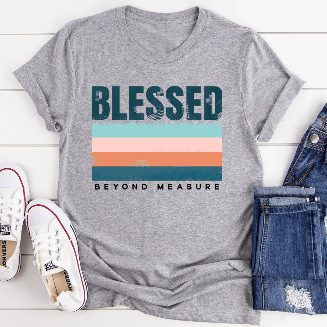 Inspirational Faith Graphic Top – "Blessed Beyond Measure" product image 2