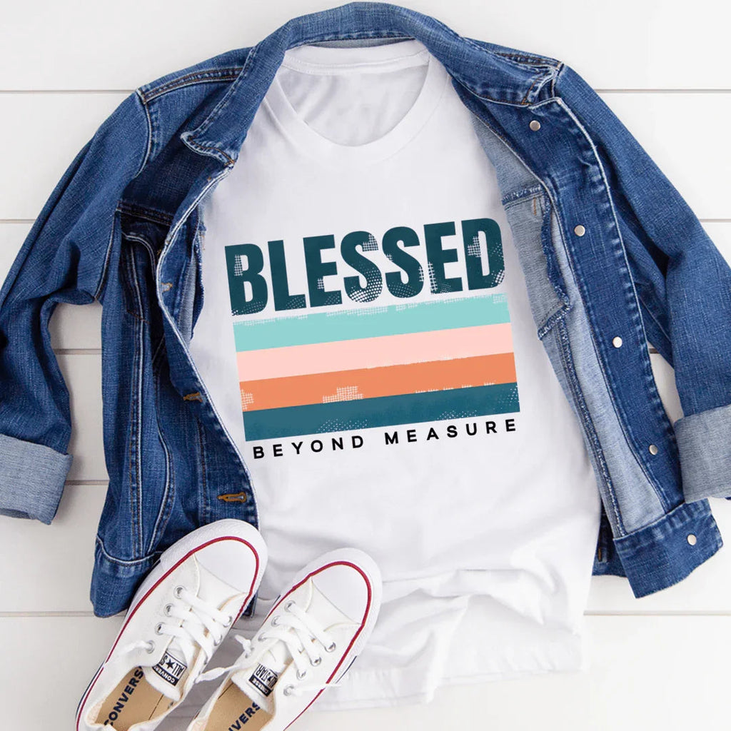 Inspirational Faith Graphic Top – "Blessed Beyond Measure" product image 1