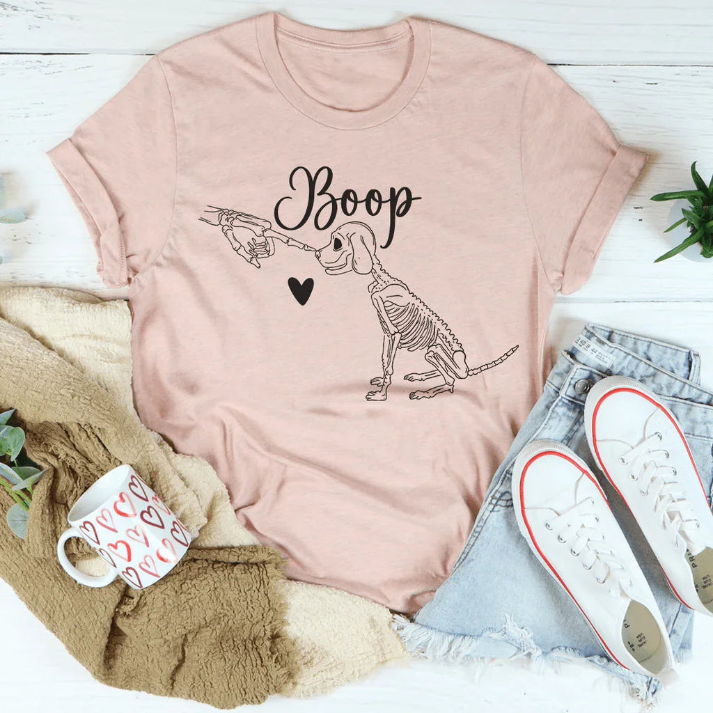 Dog Lover Gift Short-Sleeve Top – "Boop" Cute Tee product image 3
