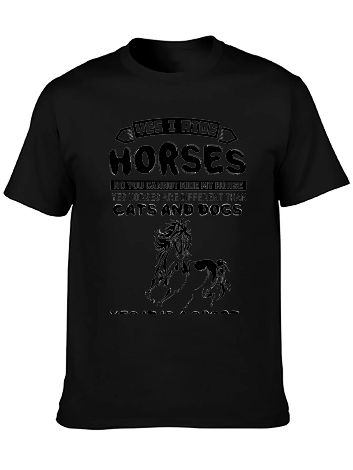 Yes I Ride Horses T-Shirt product image 1