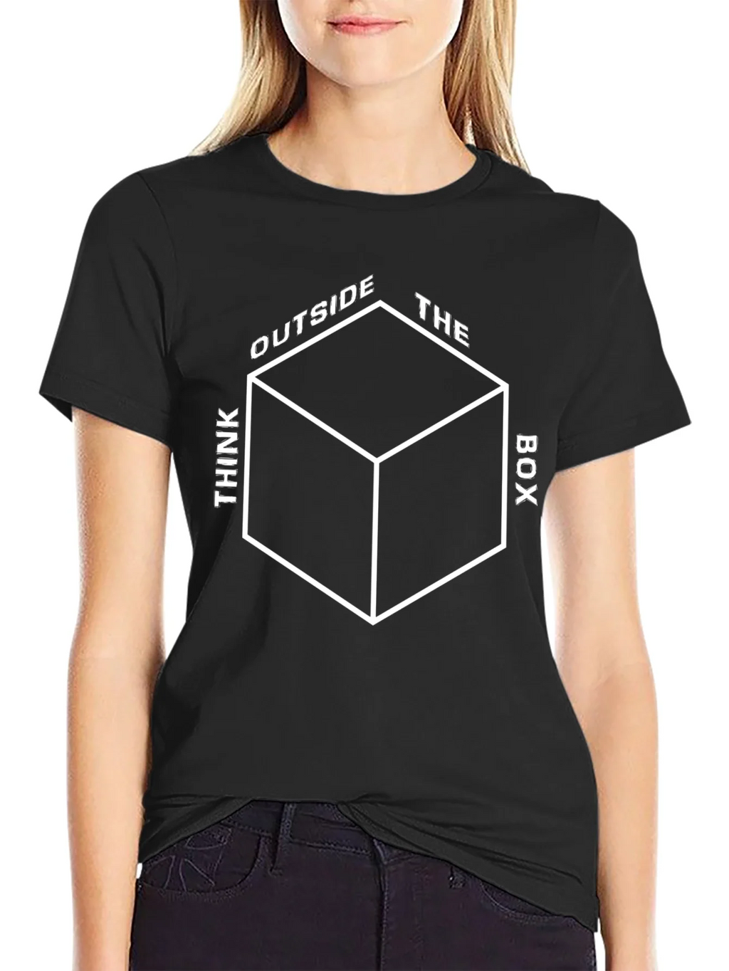 Think Outside the Box Graphic Tee - Black product image 2