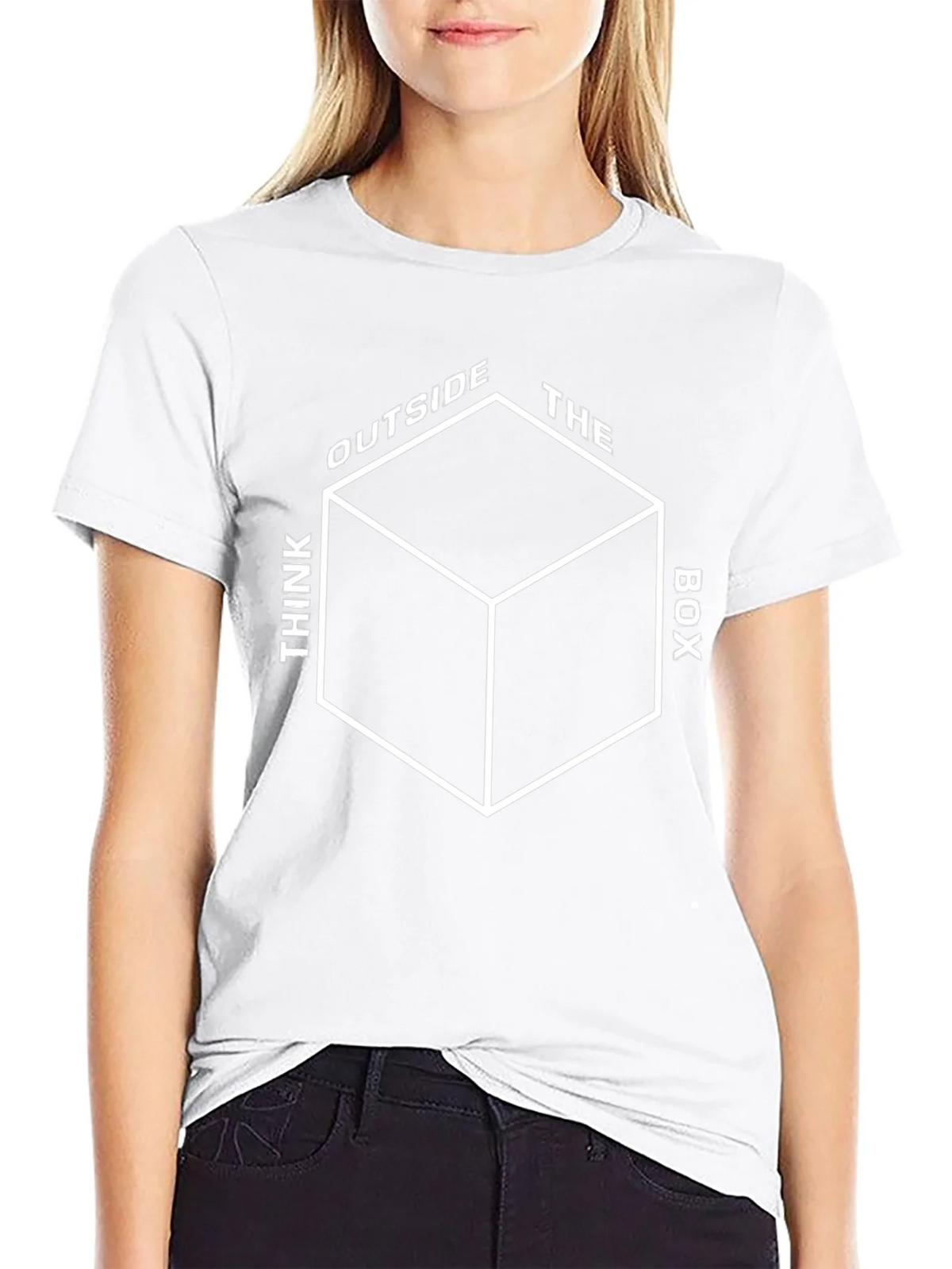 Think Outside the Box Graphic Tee - Black product image 3