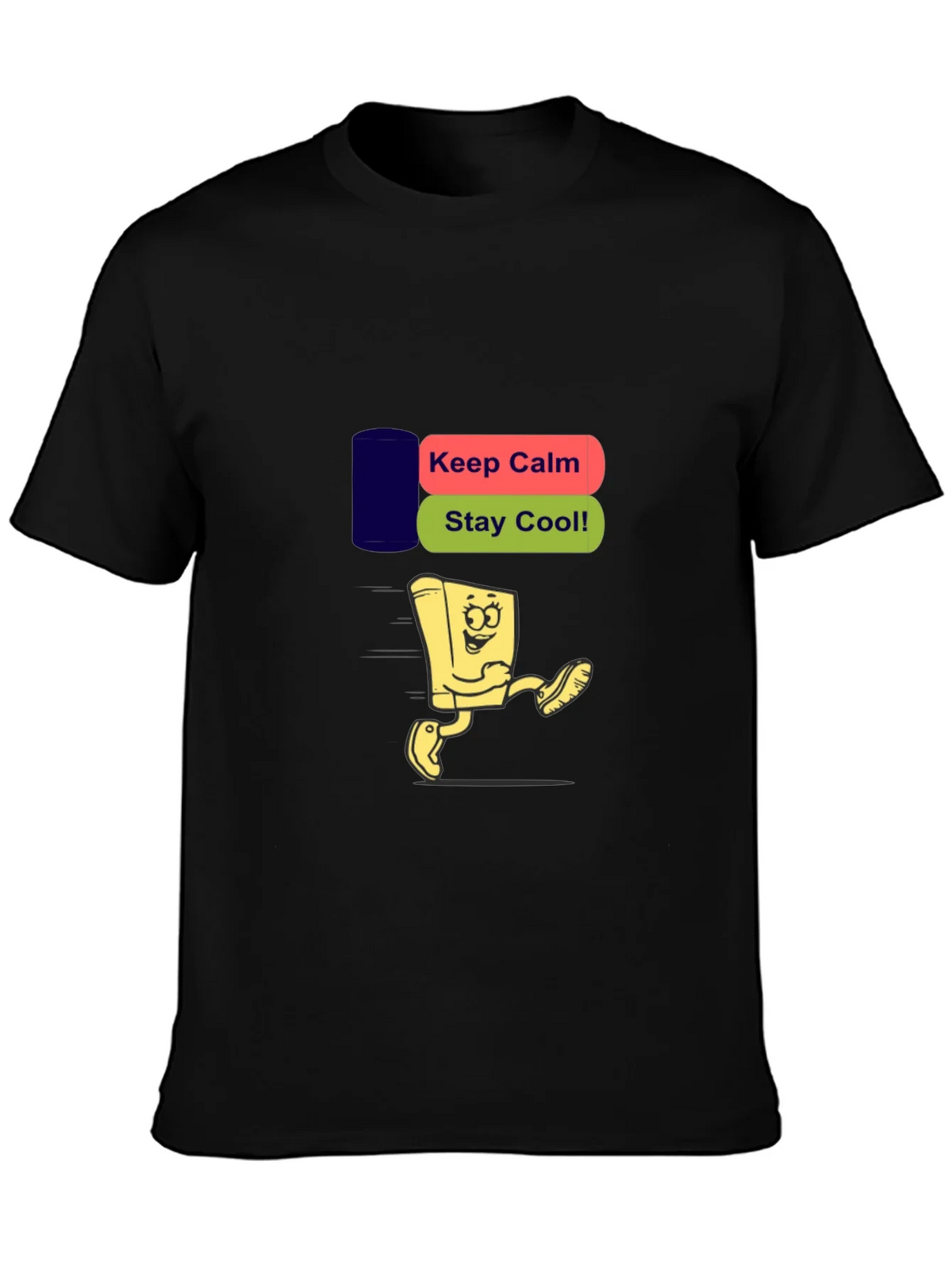 Keep Calm Stay Cool Black T-Shirt product image 2