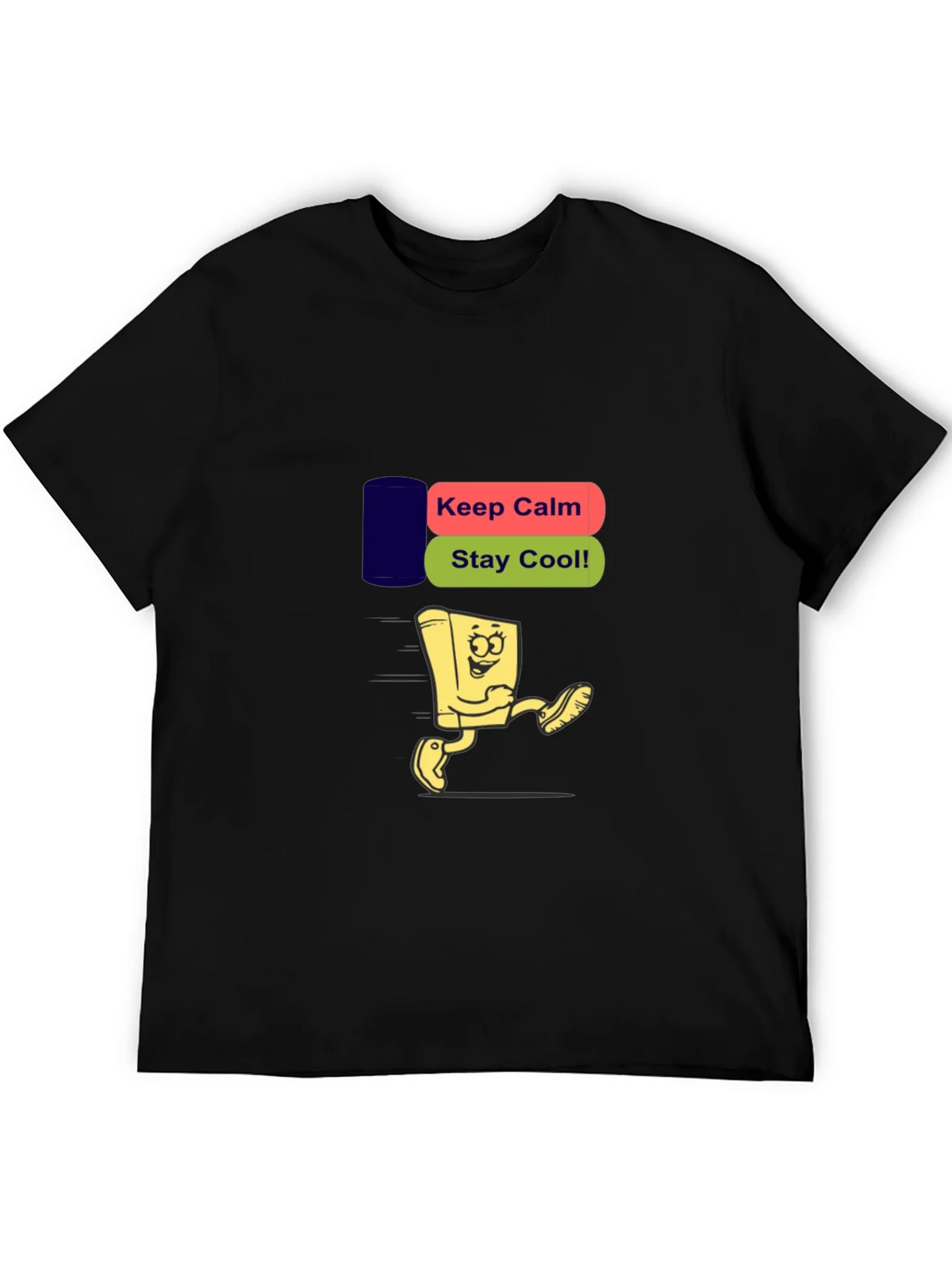 Keep Calm Stay Cool Black T-Shirt product image 4