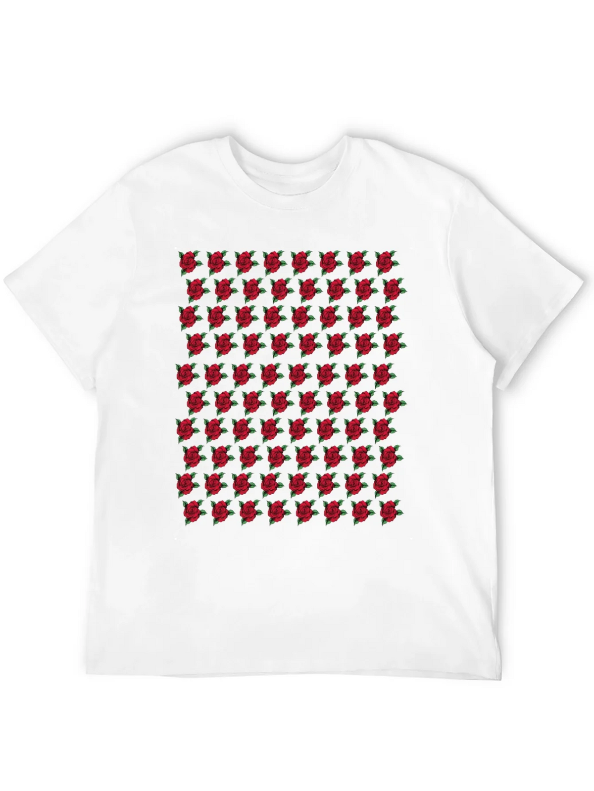 Rose Pattern Black T-Shirt product image 3