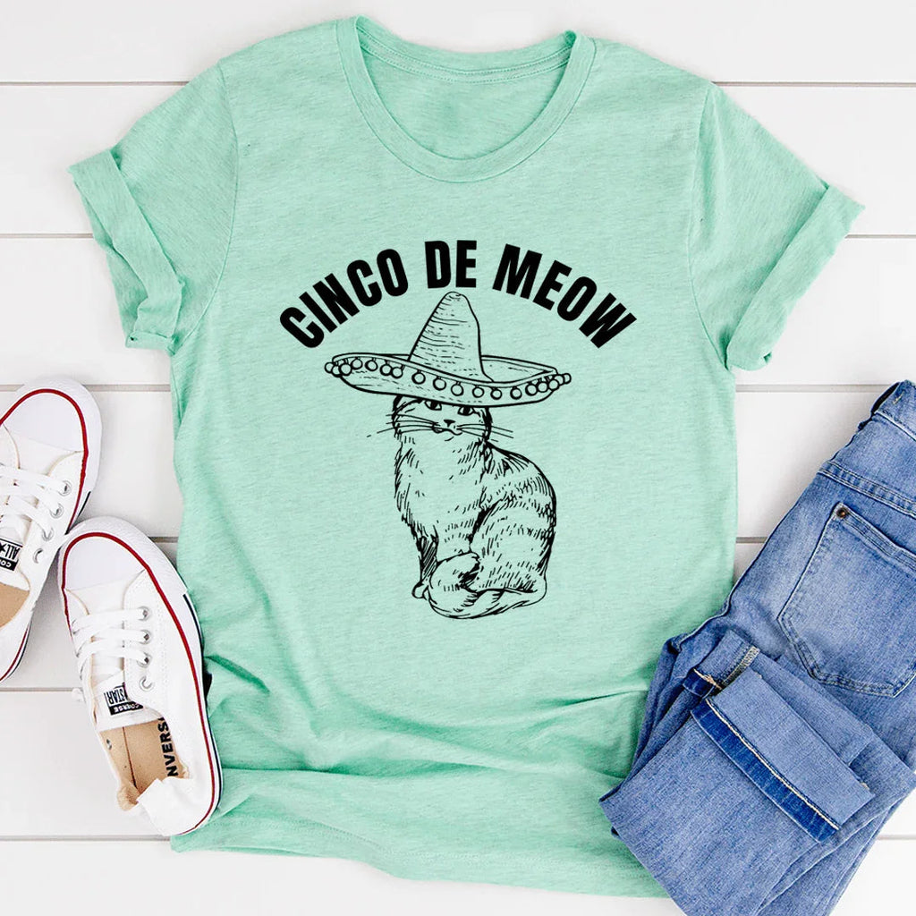 Playful Cat Lover Casual Shirt – \"Cinco De Meow\" product image 3