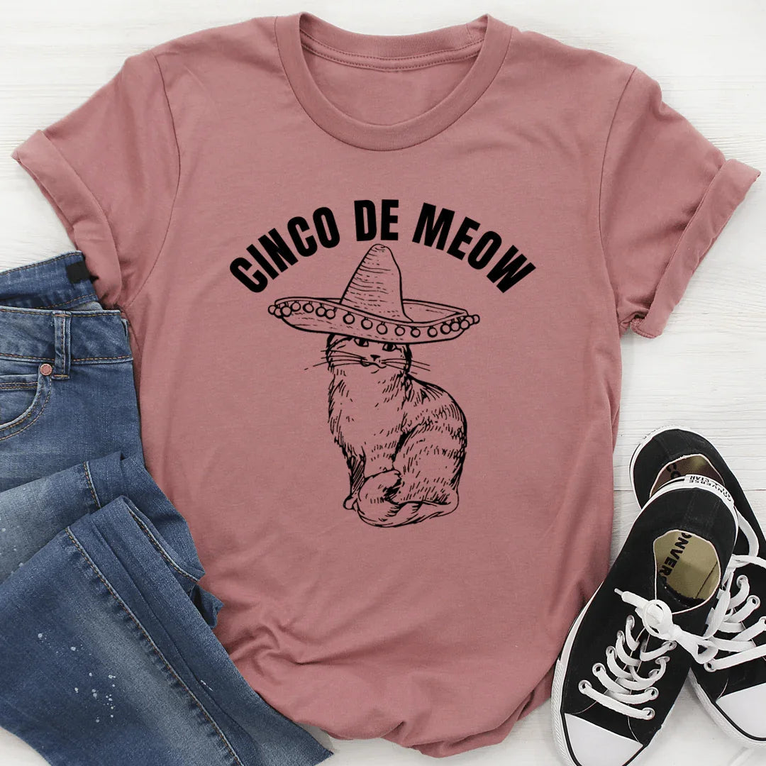 Playful Cat Lover Casual Shirt – \"Cinco De Meow\" product image 2