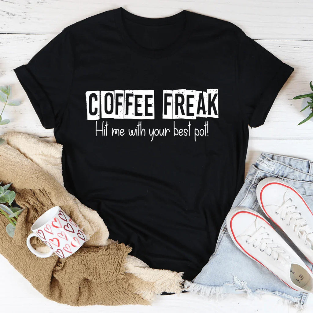 Caffeinated Coffee Lover Graphic Shirt – Freak\" product image 2