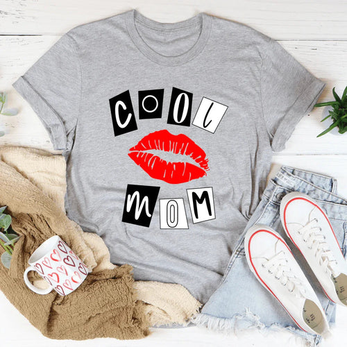 "Cool Mom" Red Lips – Sassy Motherhood Graphic Shirt product image 2