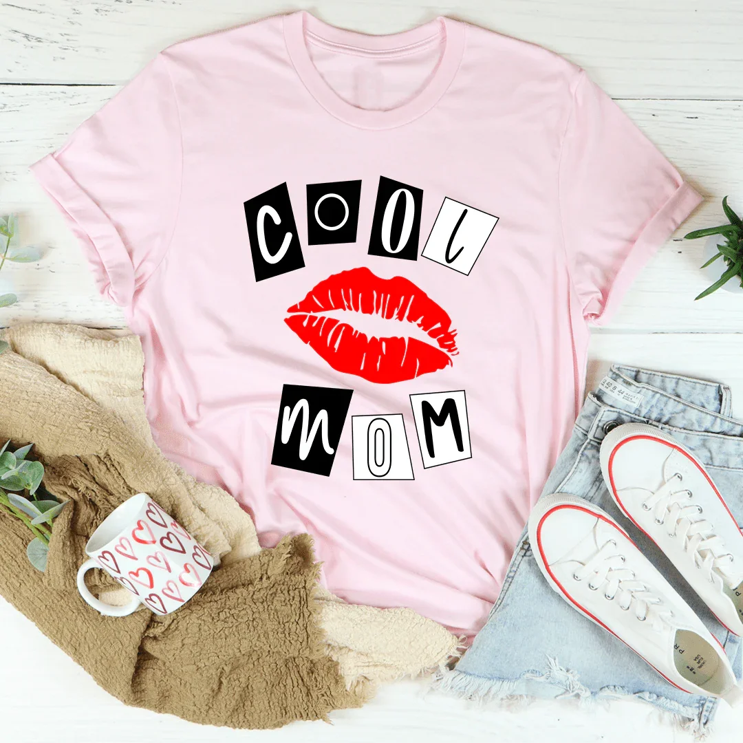"Cool Mom" Red Lips – Sassy Motherhood Graphic Shirt product image 3