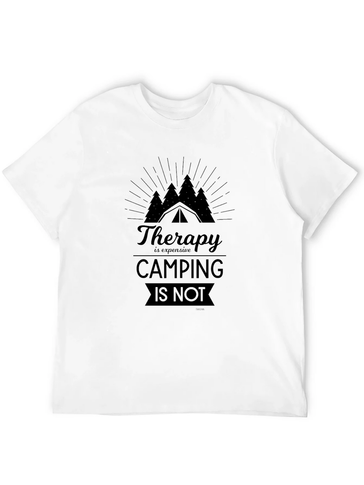 Camping Therapy Graphic Tee - Black Unisex product image 7
