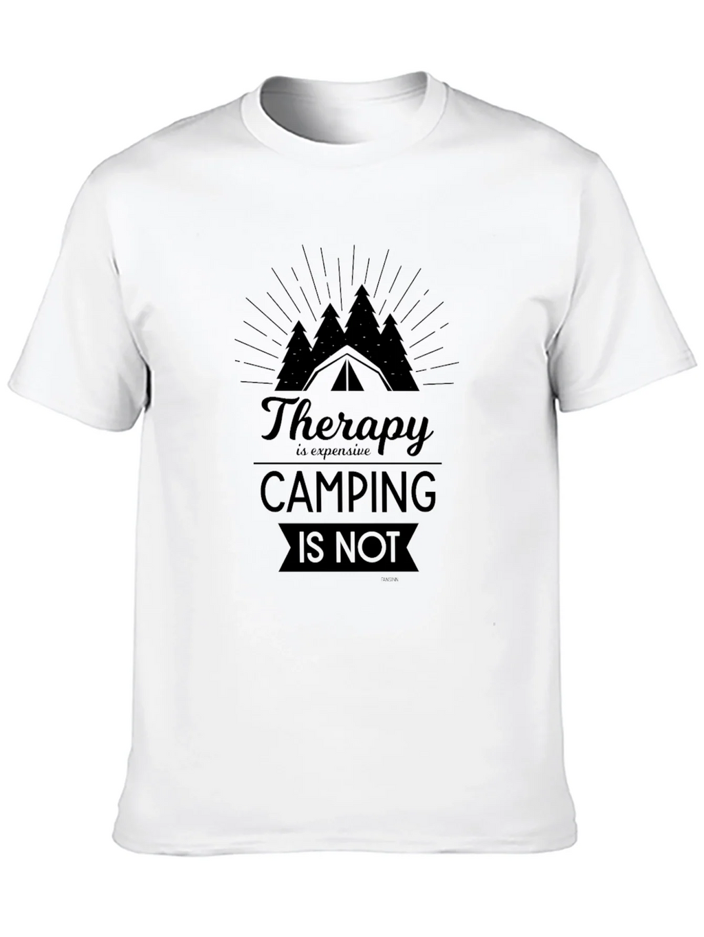 Camping Therapy Graphic Tee - Black Unisex product image 6