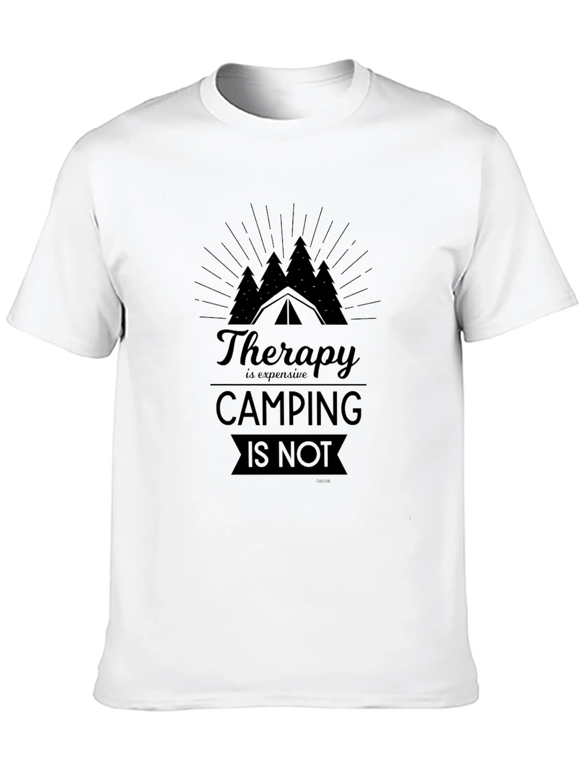 Camping Therapy Graphic Tee - Black Unisex product image 6