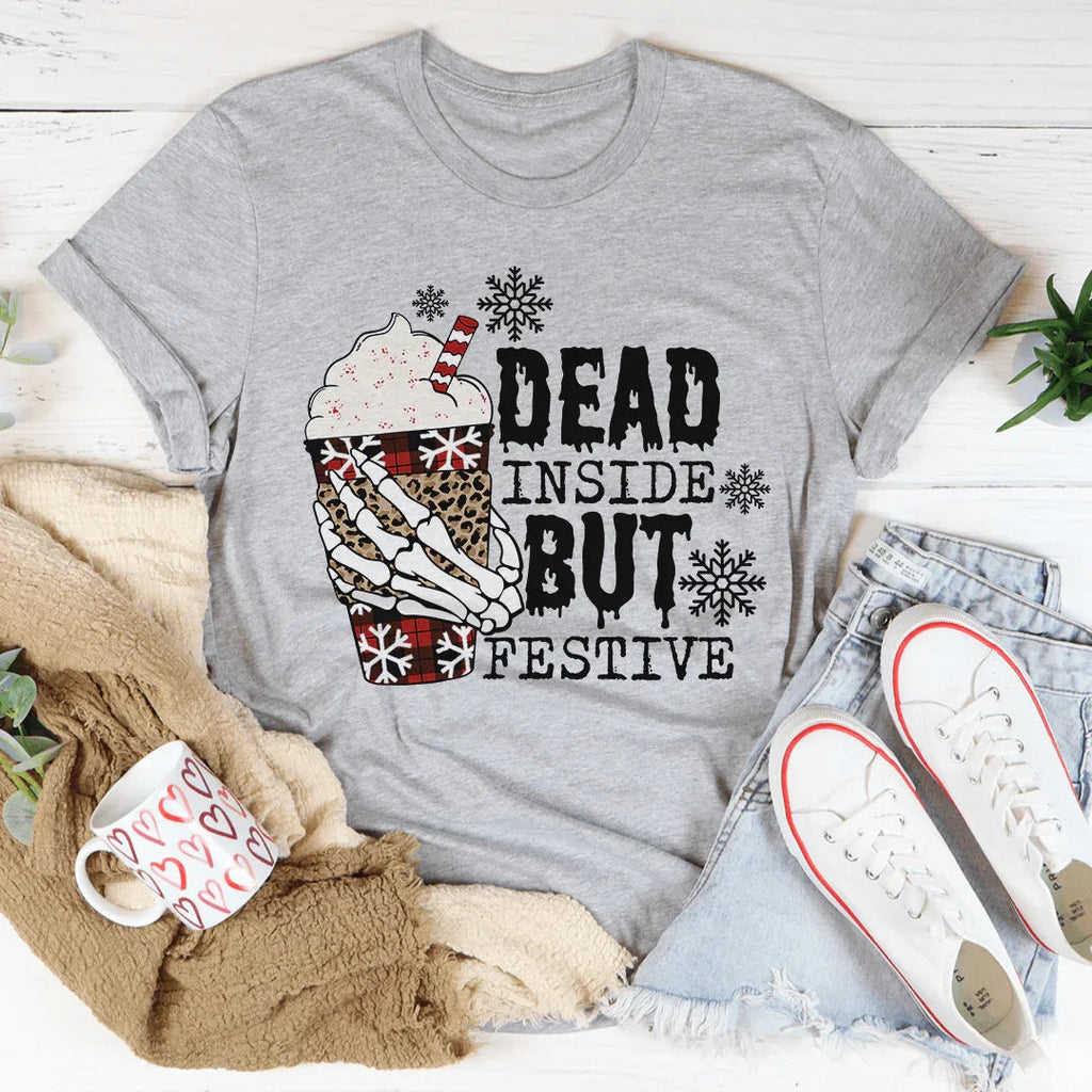 Dead Inside But Festive Tee product image 2