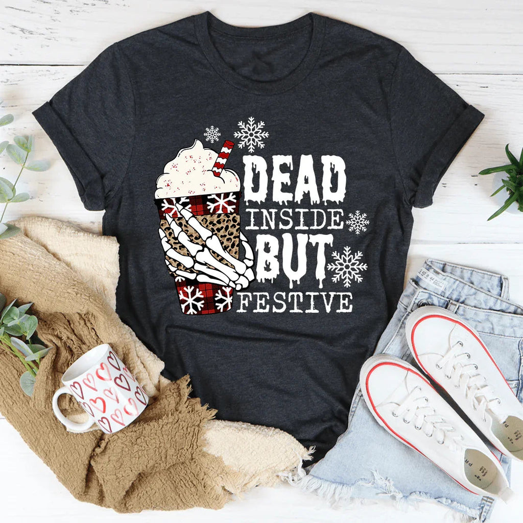 Dead Inside But Festive Tee product image 4