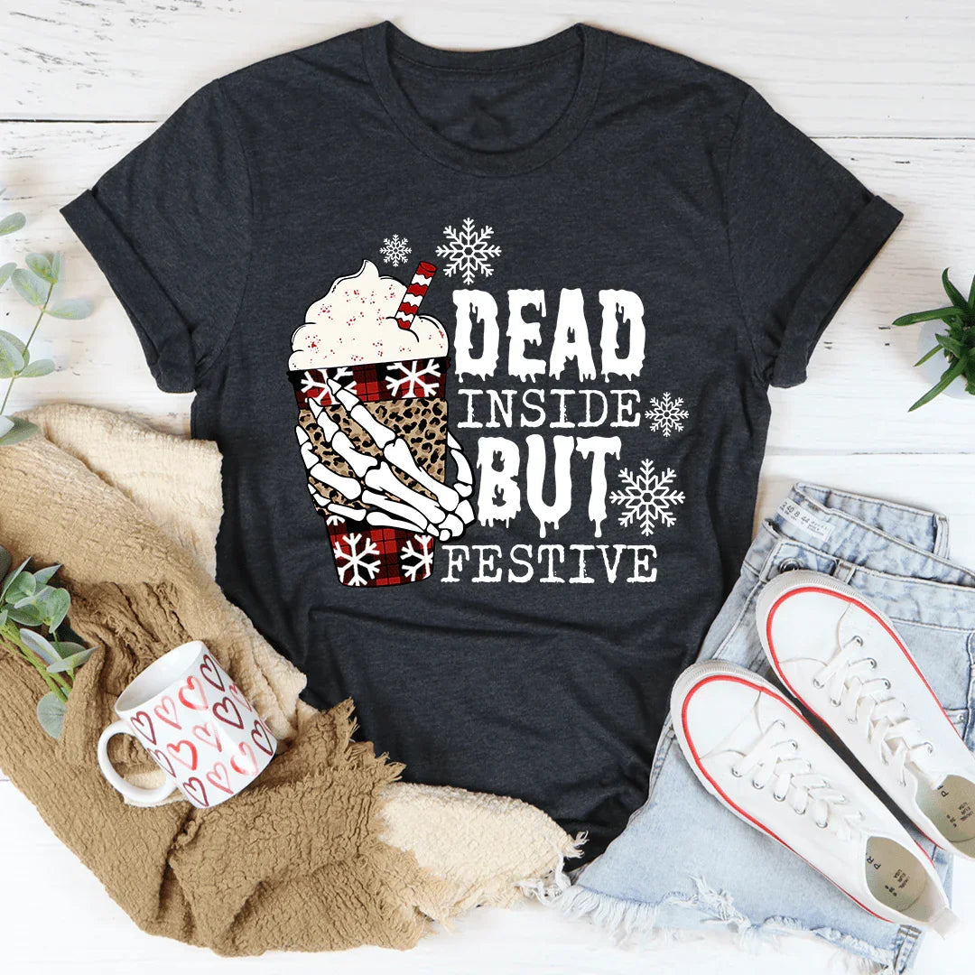 Dead Inside But Festive Tee product image 4