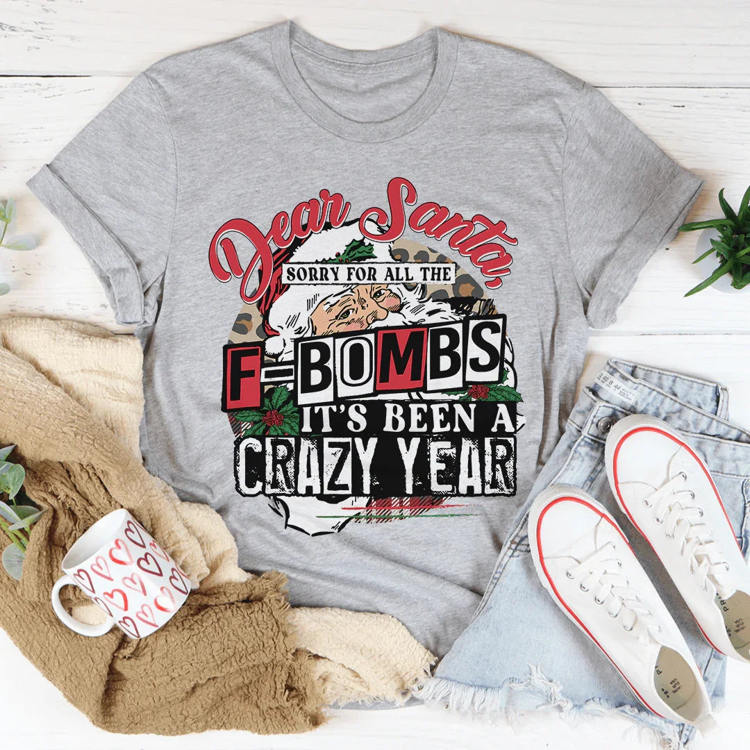 Dear Santa Sorry For All The F-Bombs Tee product image 1