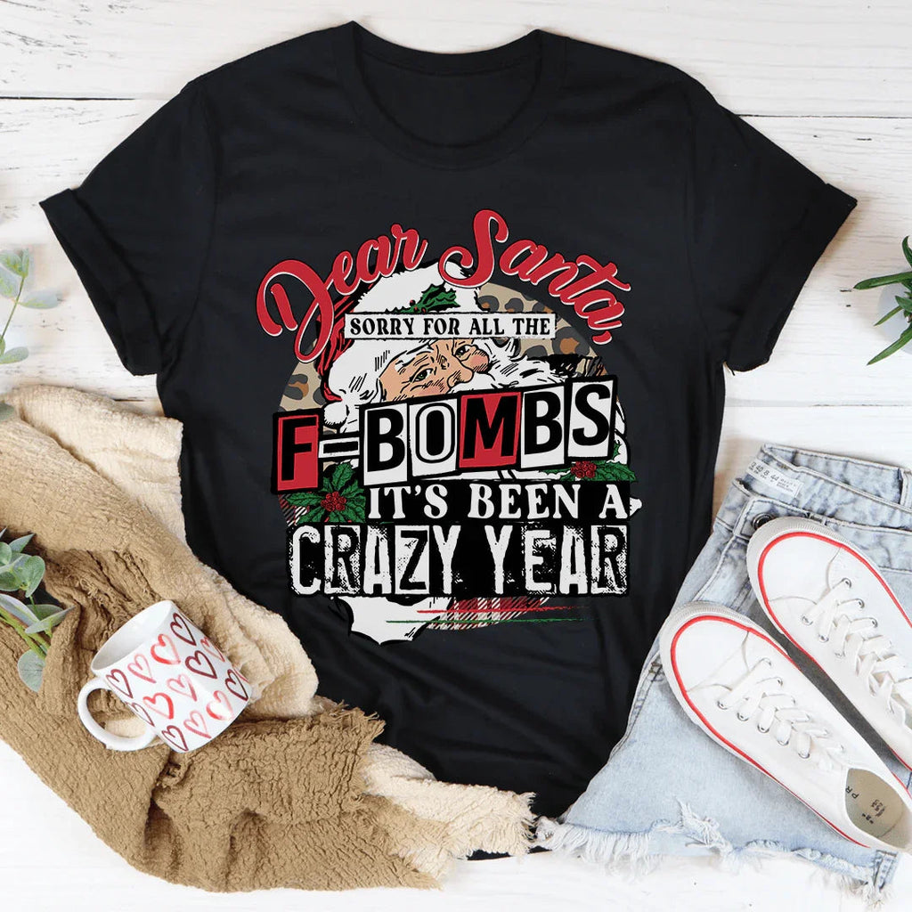 Dear Santa Sorry For All The F-Bombs Tee product image 3