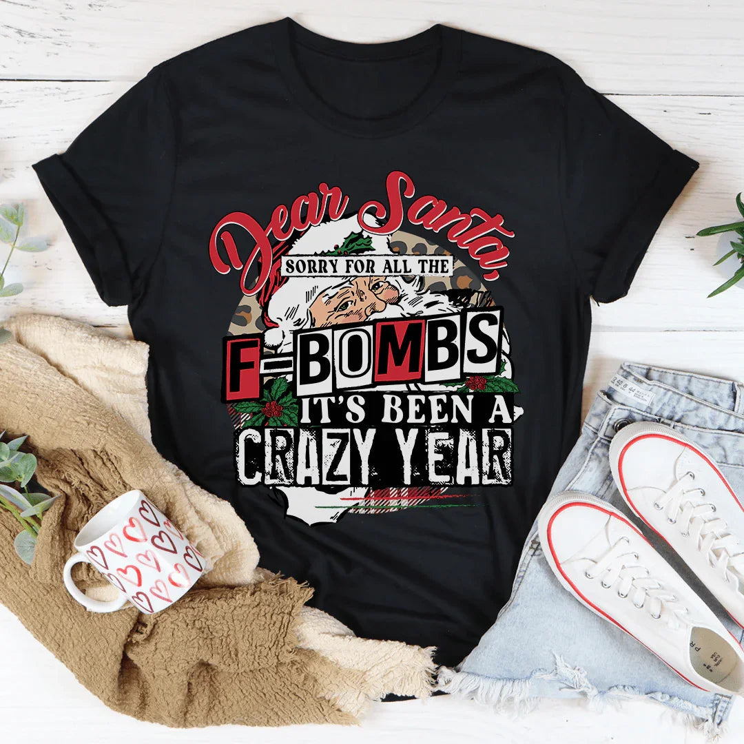 Dear Santa Sorry For All The F-Bombs Tee product image 3